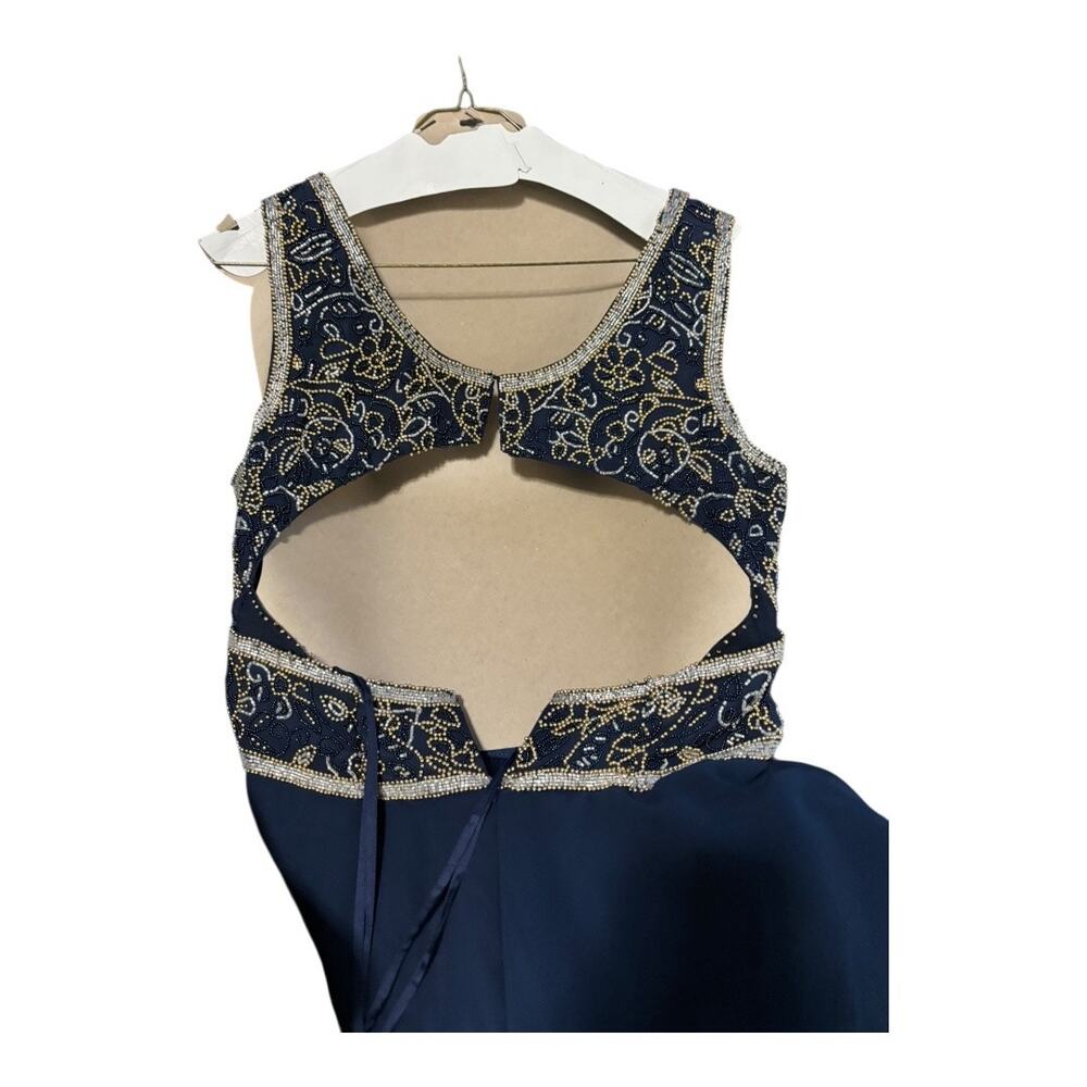 Alyce Designs Navy Blue Romper Sequined Dress Cocktail Prom Size 20 - Picture 3 of 5
